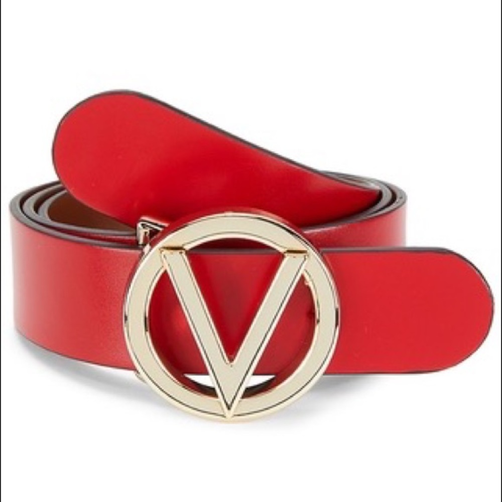 NWT valentino by Mario Valentino Giusy Logo Leather Belt